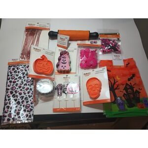 Lot of Halloween Makery Baking & Party Supplies - NIP - Rolling Pin, Cookie...